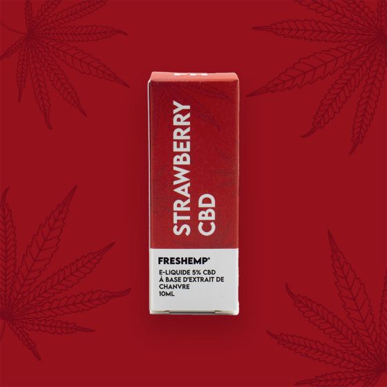 freshemp strawberry e-liquide cbd 5 pourcent